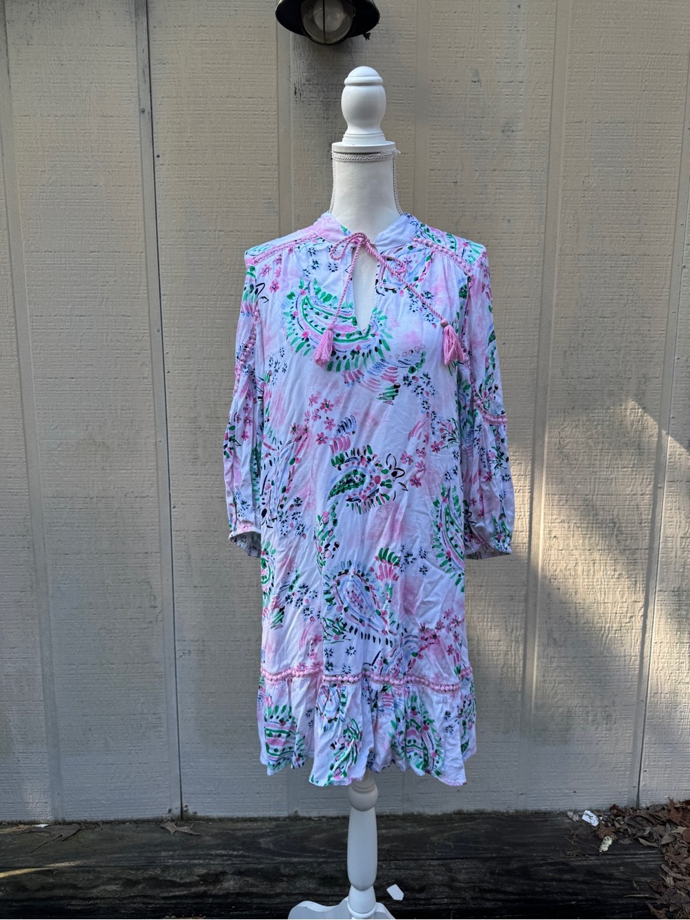 Women's Pink Floral Knit Tunic/Dress